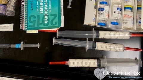 Unlabeled syringes