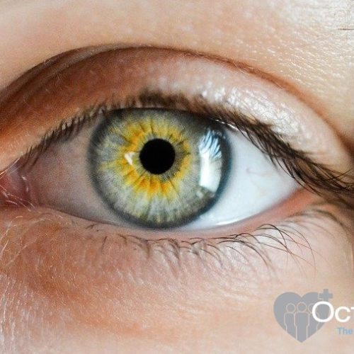 Closeup of an eye. January is National Glaucoma Awareness Month